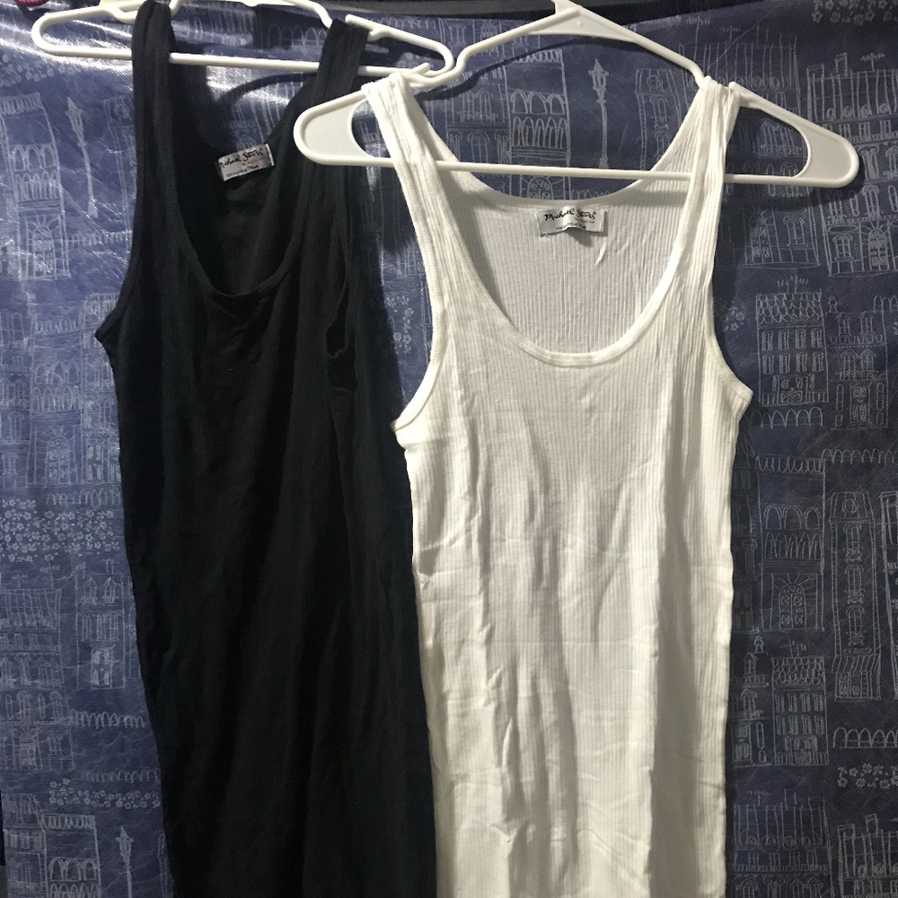 Michael star shimmer tank top os
